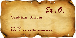 Szakács Olivér névjegykártya